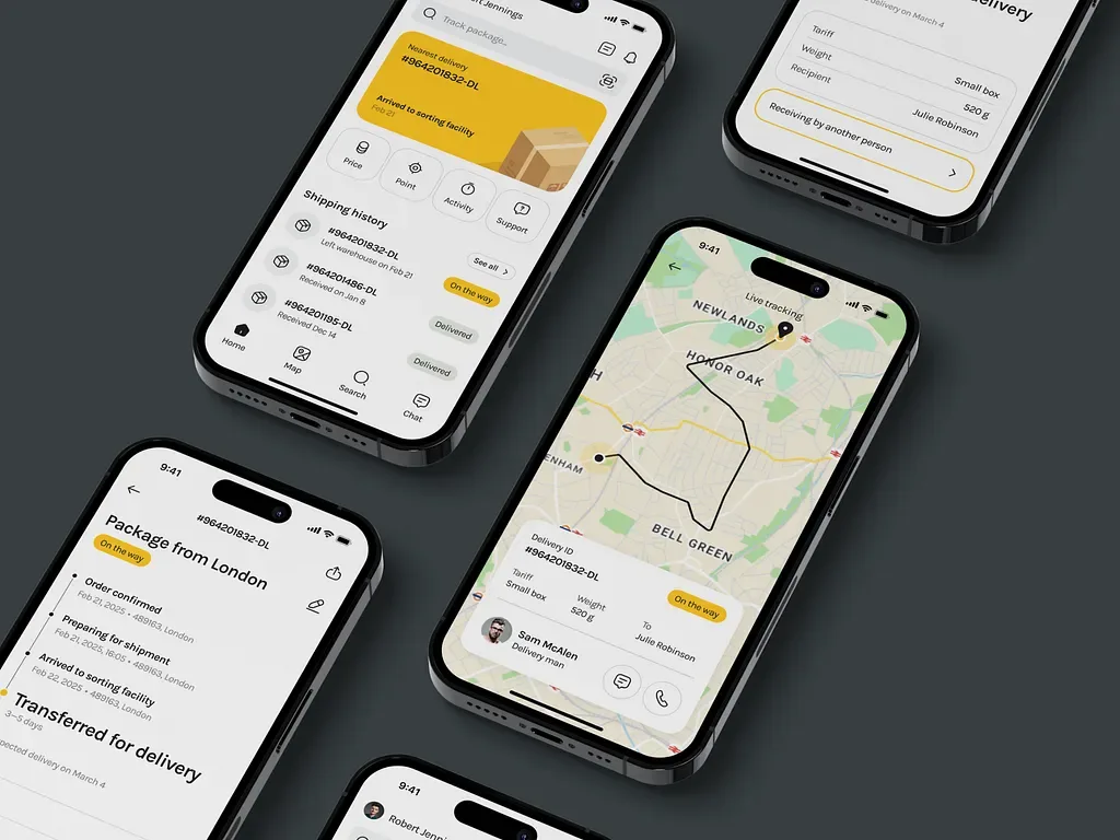 Delivery tracking app