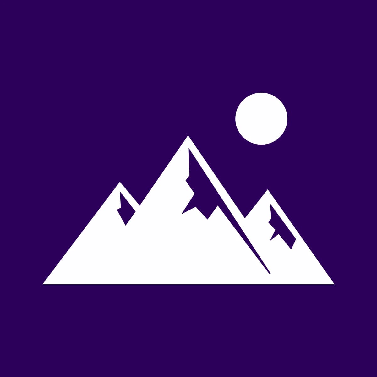 Mountain and moon mark
