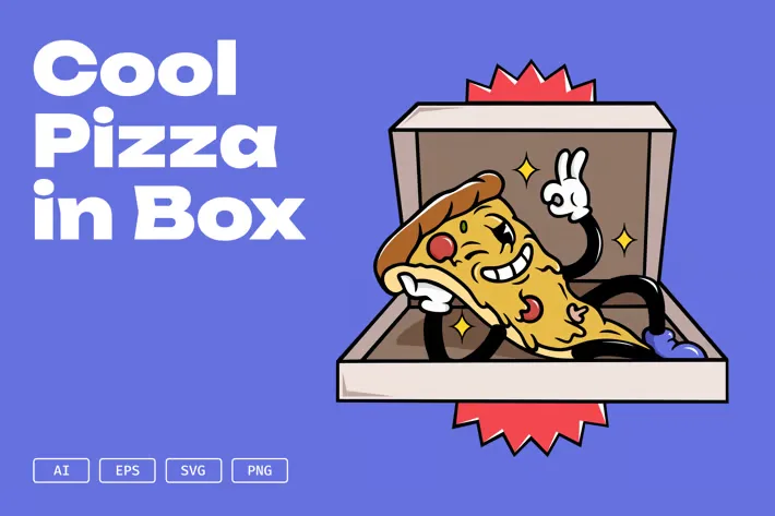 Pizza character illustration