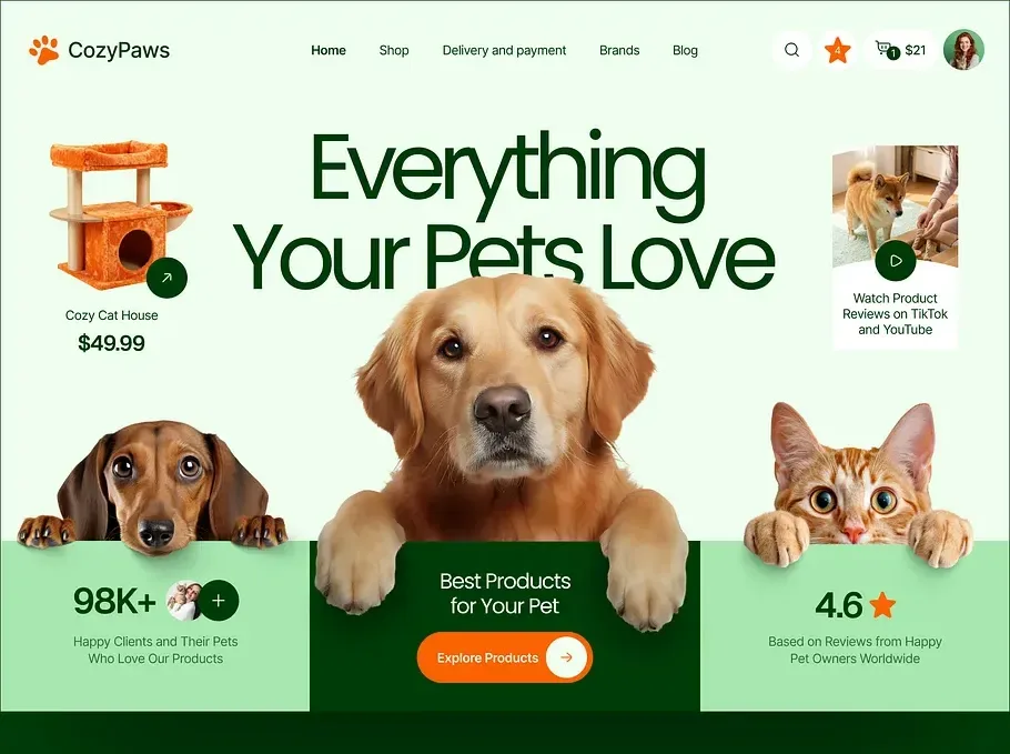 Pet supplies store