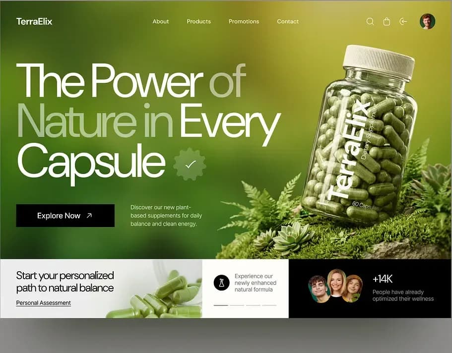 Supplement brand site
